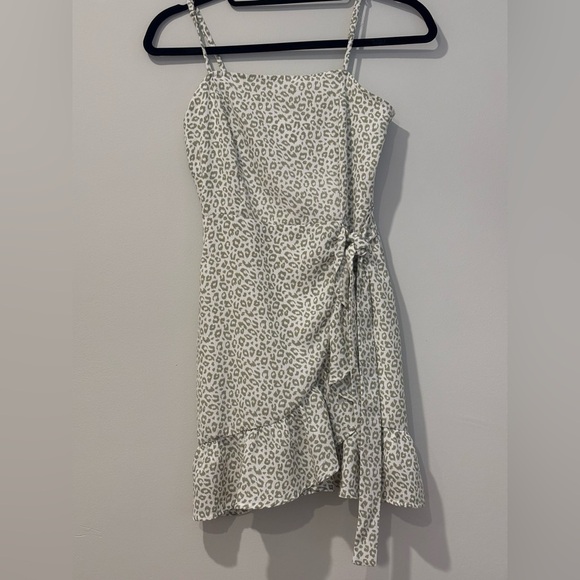 Altar'd State Green and White Leopard Print Mini Dress - Picture 3 of 13